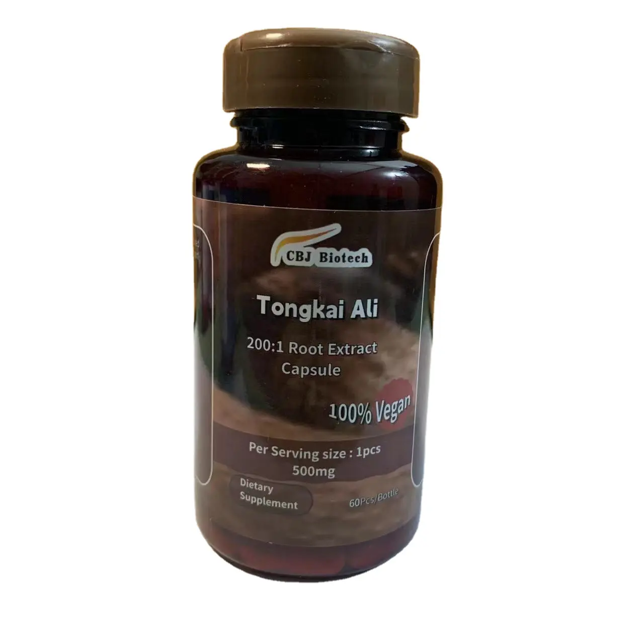 Service OEM pour les suppléments à base de plantes en vrac, Capsules d'extrait Tongkat Ali 200:1