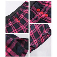 Short en flanelle OEM pour hommes, à carreaux, à taille élastique, pantalons pour femmes de grande taille, vente en gros
