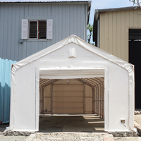 Extérieur Manuel 20x20ft Structure En Acier Bâtiment 6x6m PVC Toit Dôme Abri Entrepôt Industriel Carport Stockage avec Cadre Métallique
