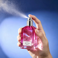 Flacon pulvérisateur de parfum carré en verre couleur personnalisée 50ml 100ml, imprimé sérigraphié, conteneur d'emballage vide pour marque