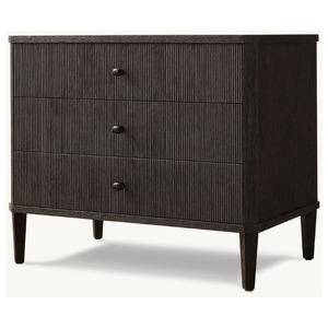 Muebles DELPHINE REEDED RHMAKER, Mesita de Noche Moderna y Lujosa con Cajón para Dormitorio - Product Image 4