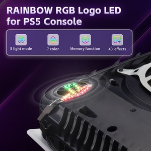 For PS5 Digital & Disc Edition Console RGB <b>LED</b> Logo <b>Light</b> Kit with 7 Colors and 40 Lighting Effects - Product Image 4
