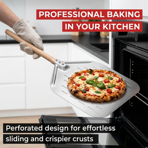 Pala per <span class=keywords><strong>Pizza</strong></span> in Acciaio Inox 430 con Manico in Legno, per Forno e Cucina, Trasferimento Torte, Girare la <span class=keywords><strong>Pizza</strong></span>, Spatola per <span class=keywords><strong>Pizza</strong></span> - Product Image 2