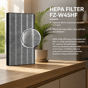 FZ-W45HF <span class=keywords><strong>HEPA</strong></span> และตัว<span class=keywords><strong>กรอง</strong></span>คาร์บอนสำหรับ KC-W45/KC-Y45/KC-Z45/KC-450Y3 เครื่องฟอกอากาศใช้ในครัวเรือน H12 ทรู <span class=keywords><strong>HEPA</strong></span> 370x235 มม. - Product Image 4