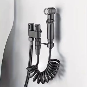 Ensemble de pulvérisateur de bidet portatif en ABS pour salle de bain avec robinet d'angle en acier inoxydable et pression réglable pour toilettes - Product Image 6