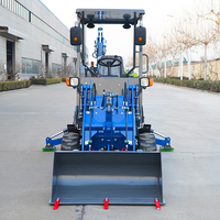 Derette Mikro-Baggerlader mit Frontlader und Heckbagger EPA-Zertifiziert Zuverlässiger Kleiner Radlader für Gartenarbeiten