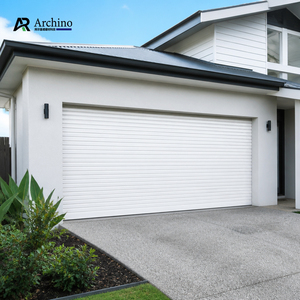 Porte de garage à enroulement isolée à double couche en aluminium à prix abordable, garnie de mousse, pour villa résidentielle - Product Image 2