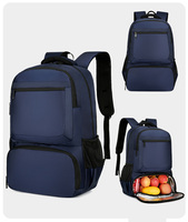 Sac à dos isotherme imperméable multifonctionnel pour ordinateur portable avec compartiment de refroidissement isolé pour pique-nique, camping et voyages