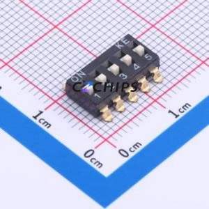 DSIC05LSGET DIP Switch SMD-10P,6x12.6mm Switch Flat Toggle, Raised Type Single Pole Single Throw 5 Gull Wing Type - Product Image 1