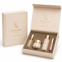 Caja de Regalo Magnética de Lujo Personalizada con Logotipo en Lámina Dorada, Empaque de Cartón Rígido para Cosméticos y Cuidado de la Piel