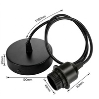 Support de lampe E27, luminaire suspendu vintage, base de lampe rétro, ensemble de cordon suspendu, douille E27, style industriel, support d'ampoule Edison