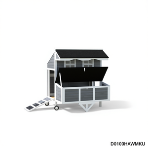 Gallinero D0100HAWMKU de Madera Gris, Equipo para Cría de Animales - Product Image 1