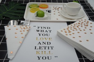 Nhà Hàng Món Tráng Miệng Bảng Khăn San Hô Vòng Miếng Đệm Thanh Lịch Bảng Khăn Ăn Cho Phụ Nữ In Mô Giấy Trinh Nữ Gỗ Bột Giấy 2 Lớp - Product Image 3