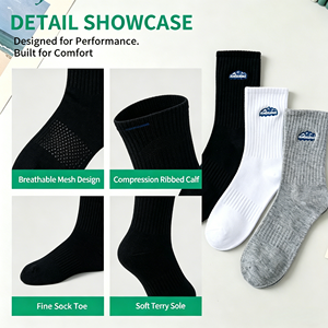 <span class=keywords><strong>Chaussettes</strong></span> de course mi-mollet pour hommes, personnalisables et en stock, fabrication classique en tricot, parfaites pour un usage quotidien et assorties à toutes les tenues. - Product Image 2