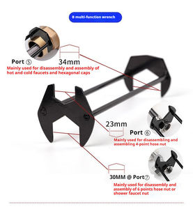 Customizable OEM Bathroom Sink Wrench Artifact Installation and Disassembly Faucet Hose <b>Socket</b> Repair with Function Sink Wrench - Product Image 6