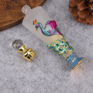 New style girls cone-shaped perfume <b>bottle</b> electroplating painted alloy material essential oil <b>glass</b> <b>bottle</b> - Product Image 5