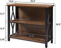 Étagère de rangement en bois d'ingénierie de style industriel moderne, gain de place, pour salon et chambre