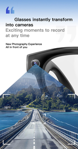 Gafas Inteligentes Multifuncionales con IA, Cámara, Grabación de Video 1080P, Música, Traducción de <span class=keywords><strong>Texto</strong></span> y Voz en Varios Idiomas - Product Image 6