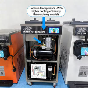 Machine à glace molle verticale entièrement automatique à haut rendement, modèle commercial compact avec moteur durable pour usine de produits surgelés - Product Image 4
