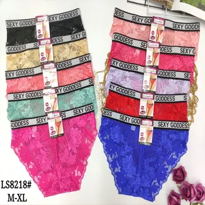 0.42 Dollar Modèle LAS076 Taille M-XL Prêt Expédition Transparent Dentelle Sous-Vêtements Pour Fille Adolescente Avec Toutes Les Couleurs