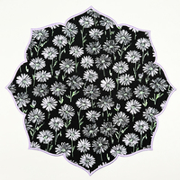 Napperons festonnés tissés à motif floral marguerite et lotus style bohème pour cuisine vintage, mariage, fête et table de repas quotidienne