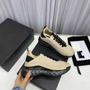 2025, zapatos de cuero genuino de Color Panda con cordones de suela gruesa para mujer, zapatos de baloncesto de malla a la moda para Primavera, Otoño e Invierno - Product Image 4