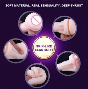 Kostenlose individuelle Schachtel - Silikon-Sexgerät Vagina Hände kostenlose Masturbationsbecher elektronische Herrenstrampler für Herren Masturbator - Product Image 3