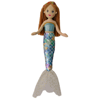 Super doux sirène oreiller poupée mignonne princesse poupée de chiffon en peluche jouet pour filles fantaisie 2-14 ans + filles cadeau