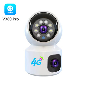 Caméra V380 Pro 4G à double objectif, 2MP HD, vision nocturne, moniteur WiFi sans fil intérieur avec interphone vocal et stockage cloud - Product Image 1