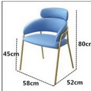 Sillas de comedor de madera maciza de lujo ligeras, estilo artístico de hierro occidental para postre, tienda de té de la leche, mesa de comedor para personal, mesas de sofá - Product Image 6