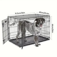 Cage pliable pour grand chien sans fond, cage pour animaux de compagnie robuste à double porte pour chiens et chats, transporteur portable avec portes supérieures et latérales
