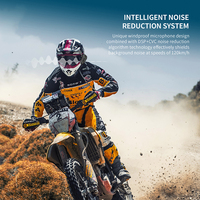 Headset interkom helm sepeda motor, headphone sepeda motor sistem komunikasi bebas genggam untuk pengendara