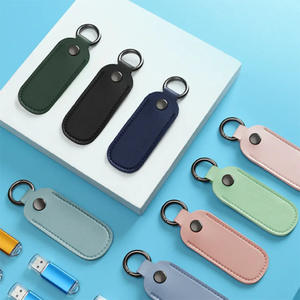 En stock pour <span class=keywords><strong>SanDisk</strong></span> HP Patriot : Étui en cuir pour clé <span class=keywords><strong>USB</strong></span> P1127-05, Housse rectangulaire pour clé <span class=keywords><strong>USB</strong></span> U-Shield avec porte-clés anti-perte - Product Image 2