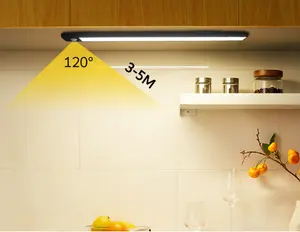 Perfis De Alumínio Magnético LED Recarregável Jóias Closet Light Motion Sensor Gabinete Luz Para Cozinha De Casa