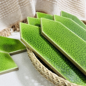 Azulejos de pared de mosaico de cerámica agrietada azul-verde de estilo europeo sólido para baño cocina <span class=keywords><strong>Hotel</strong></span> Clubhouse pared de fondo - Product Image 2