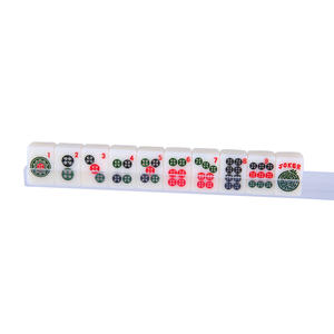 <span class=keywords><strong>Set</strong></span> di <span class=keywords><strong>Mahjong</strong></span> Americano 160 Tessere Premium Bianche con Supporto e Dadi, Tessere in Melamina Stile Occidentale Mini per Intrattenimento Domestico - Product Image 4