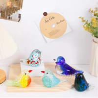 Ornements de baleine bleue lumineuse, artisanat en verre de cristal, décoration de bureau d'animaux marins, cadeau d'anniversaire, accessoires d'art
