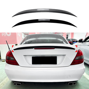 Mercedes-Benz <b>Rear</b> <b>Spoiler</b> Piano Black Carbon Fiber Texture ABS Wing Shaped Trunk Lip For SLK-Class R171 2005-2010 - Product Image 1