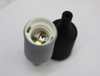 Support de douille E27 personnalisable avec manchon en silicone, 220V CA, ouverture 10mm, fixation murale/au sol à trou unique, utilisation intérieure sécurisée