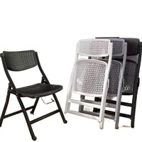 Chaise pliante respirante en maille avec dossier, siège portable pliable pour événements extérieurs, mariages, fêtes, maison, bureau, salle à manger