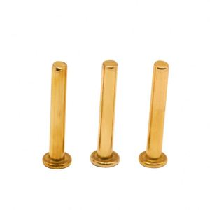 Rivets pleins en cuivre et aluminium à tête plate, finition brillante, certifiés ISO 9001, 2,0 mm, sur mesure pour la fixation de pièces de quincaillerie, Grade 4 - Product Image 3