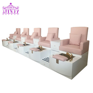 5 places bébé <span class=keywords><strong>rose</strong></span> Salon sans tuyau Jet <span class=keywords><strong>pied</strong></span> Spa pédicure <span class=keywords><strong>chaise</strong></span> Ventilation pédicure pieds chaises avec bol doré - Product Image 1