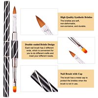 Hechunzi vente en gros de haute qualité rayures noires Nail Art brosse Double extrémité ongles ligne ongles brosse ensemble