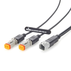 Kabel Otomotif Deutsch 2 Pin Male ke Dual Female Y Splitter Seri DT DT04-2P ke DT06-2S-E008 untuk Mobil Truk Kapal - Product Image 1