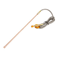 Valve de gonflage ABS à longue tige pour décompression, accessoire pour bouteille de gaz, outil extérieur, valve de remplissage pour cartouche plate de camping, barbecue