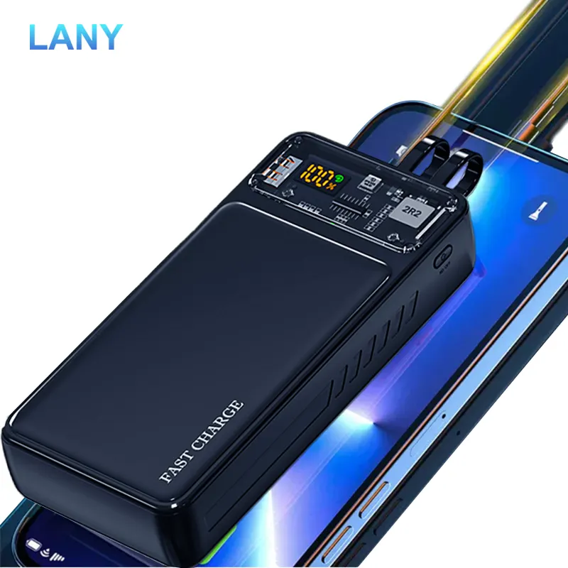 LANY Powerbank 22.5w, Power Bank portabel 20000mah, pengisian cepat Tipe C Pd pengisi daya baterai eksternal untuk Iphone