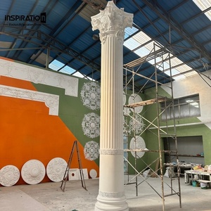 Columna Acanalada <span class=keywords><strong>de</strong></span> GRG Europeo con Base <span class=keywords><strong>de</strong></span> Capitel para Vestíbulo <span class=keywords><strong>de</strong></span> Hotel, Arquitectura Clásica - Product Image 1