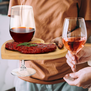 <span class=keywords><strong>Plateau</strong></span> de service en bambou en forme de cœur avec porte-gobelets, <span class=keywords><strong>plateau</strong></span> à cocktails multifonctionnel, grand <span class=keywords><strong>plateau</strong></span> en bois en forme de cœur - Product Image 2
