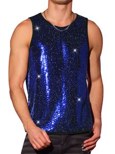 เสื้อกล้ามปักเลื่อมคริสต์มาสแบบรักษ์โลก คอกลม ยี่ห้อ Lars <span class=keywords><strong>Amadeus</strong></span> สำหรับผู้ชาย เหมาะสำหรับงานปาร์ตี้กลางคืน ผ้าเมทัลลิก แขนกุด ผลิตจากโพลีเอสเตอร์ 100% - Product Image 3