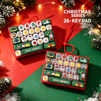 Clavier mécanique anti-stress créatif et mignon de la série de Noël, 26 touches, jouet sensoriel pour enfants, soulagement du stress, vente chaude